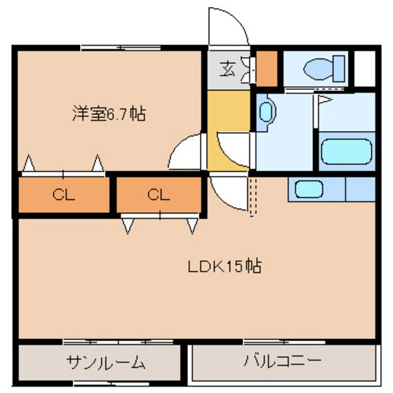 アークビレッジ京田 3階 1LDK 賃貸物件詳細