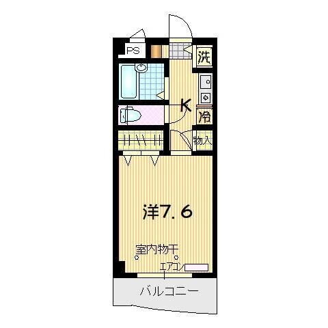 パラシオン清水町 2階 1K 賃貸物件詳細