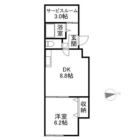 アイアール麻生Ｖ 3階 1DK 賃貸物件詳細