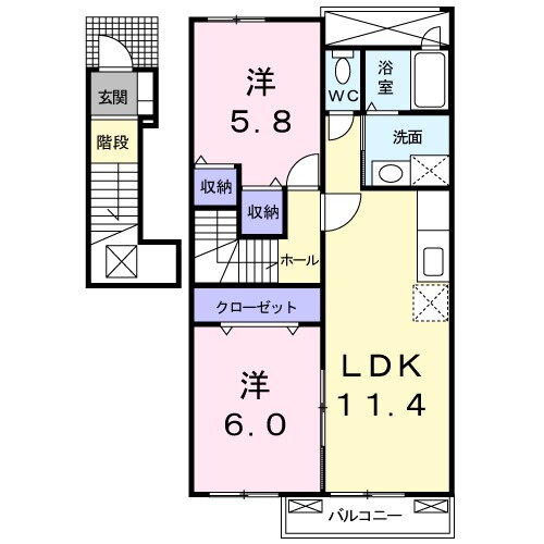 三重県亀山市能褒野町 井田川駅 2LDK アパート 賃貸物件詳細