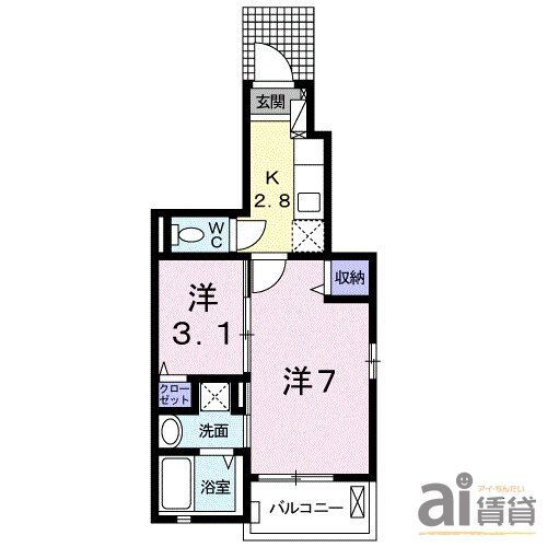 埼玉県坂戸市浅羽野３ 坂戸駅 2K アパート 賃貸物件詳細