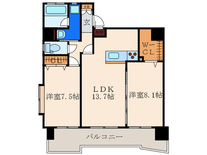 福岡県北九州市小倉北区竪町２ 西小倉駅 2LDK マンション 賃貸物件詳細