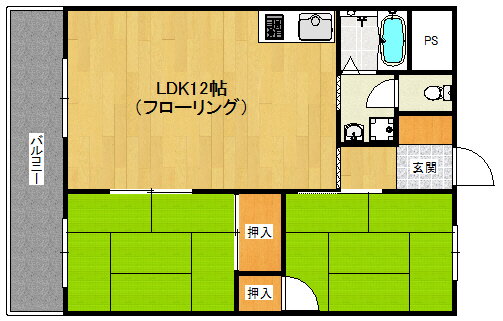 福岡県福岡市早良区城西２ 西新駅 2LDK マンション 賃貸物件詳細