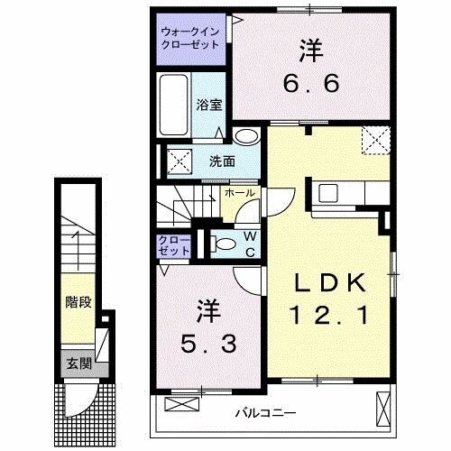 三重県名張市蔵持町原出 桔梗が丘駅 2LDK アパート 賃貸物件詳細