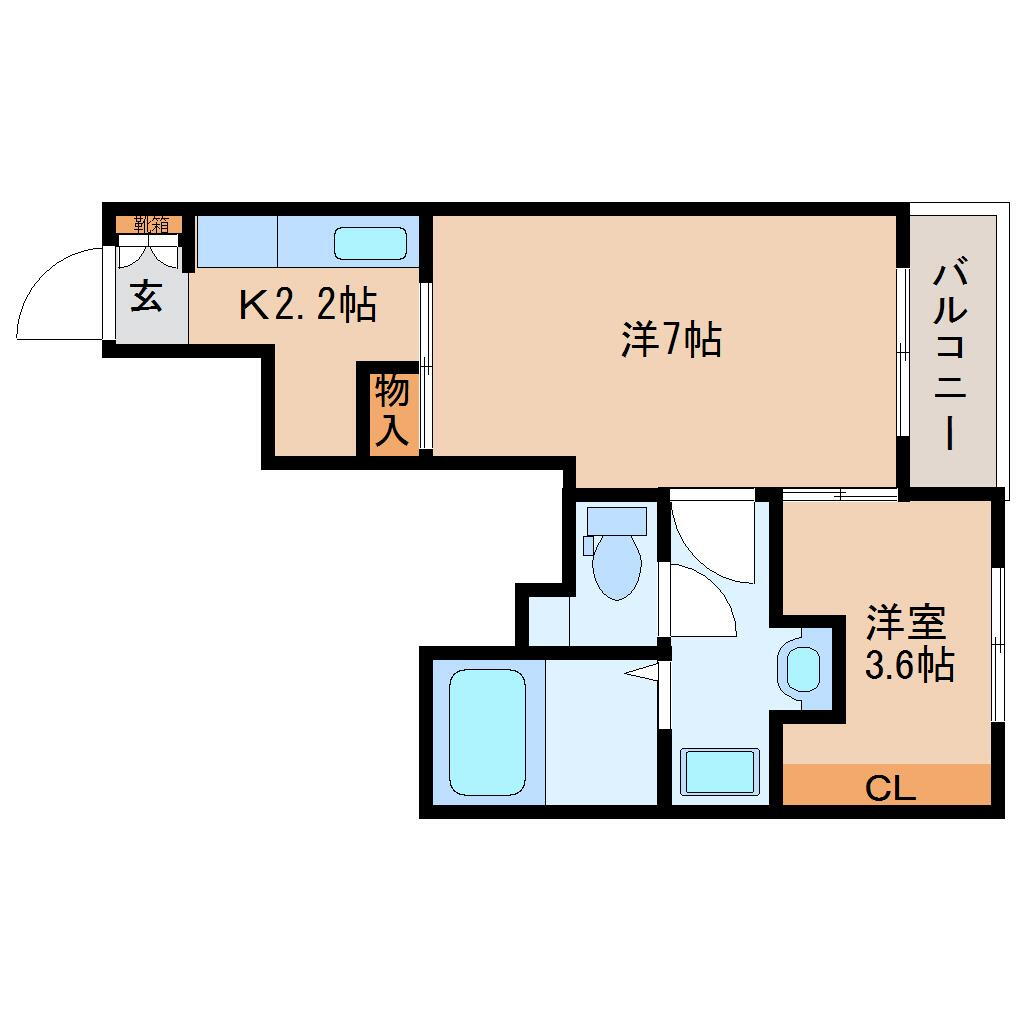 奈良県生駒市南田原町 生駒駅 2K アパート 賃貸物件詳細