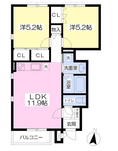 ラマージュＡ 1階 2LDK 賃貸物件詳細