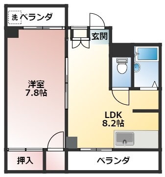 メゾン熊野町 5階 1LDK 賃貸物件詳細