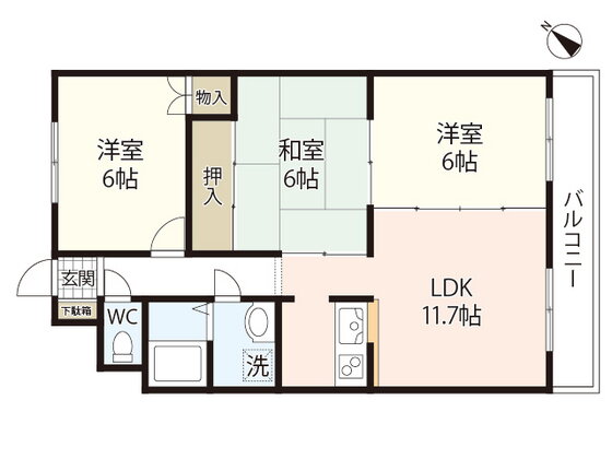 広島県広島市安佐南区川内６ 七軒茶屋駅 3LDK マンション 賃貸物件詳細