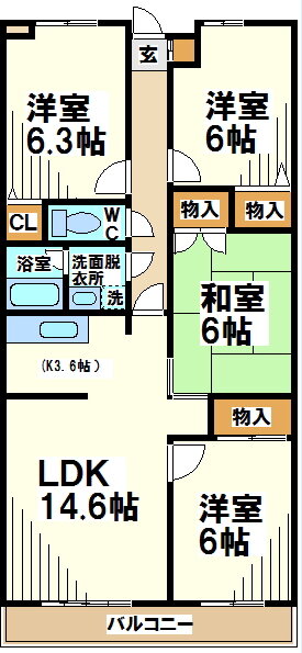 ロイヤルパレス 1階 4LDK 賃貸物件詳細