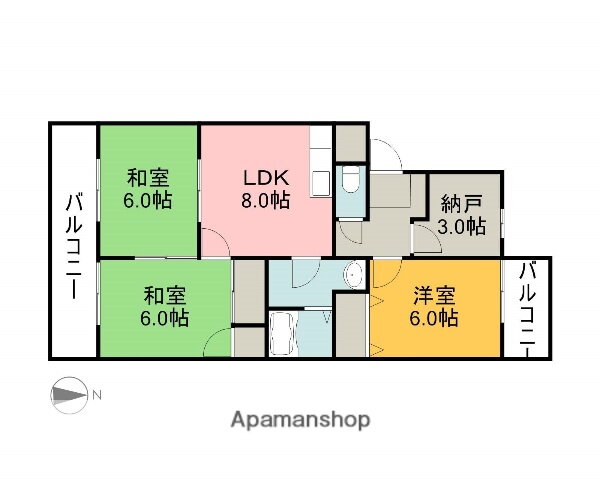 広島県広島市西区庚午中２ 古江駅 3SDK マンション 賃貸物件詳細