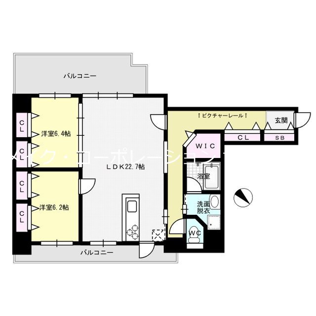 福岡県福岡市博多区博多駅前４ 博多駅 2LDK マンション 賃貸物件詳細