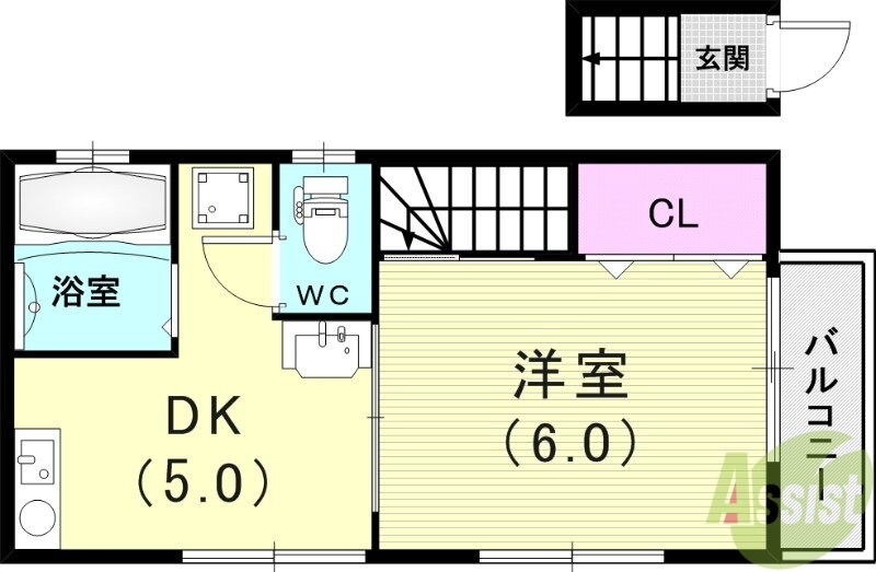 兵庫県神戸市長田区梅ヶ香町１ 高速長田駅 1DK アパート 賃貸物件詳細