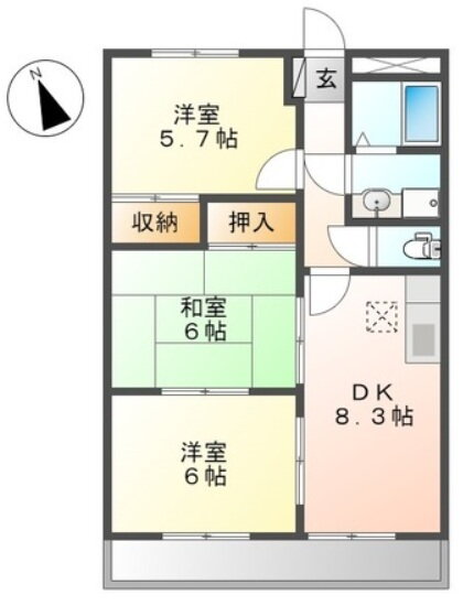 兵庫県姫路市御国野町国分寺 御着駅 3DK アパート 賃貸物件詳細