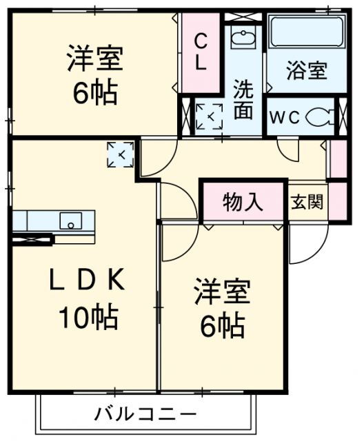 埼玉県北足立郡伊奈町大字小室 志久駅 2LDK アパート 賃貸物件詳細