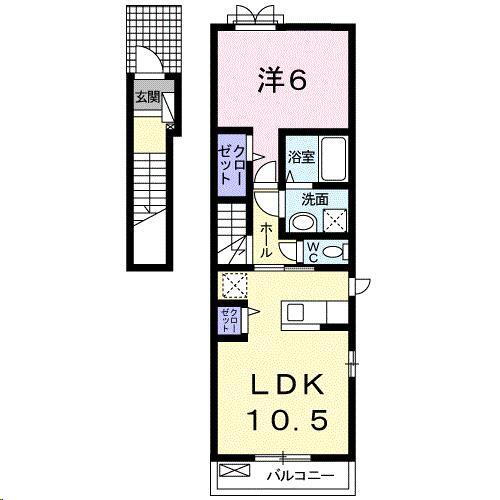 宮崎県都城市甲斐元町 西都城駅 1LDK アパート 賃貸物件詳細