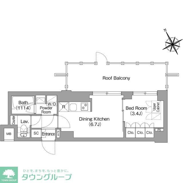 コンフォリア・リヴ平井ＭＵＴＩＯ 6階 1DK 賃貸物件詳細