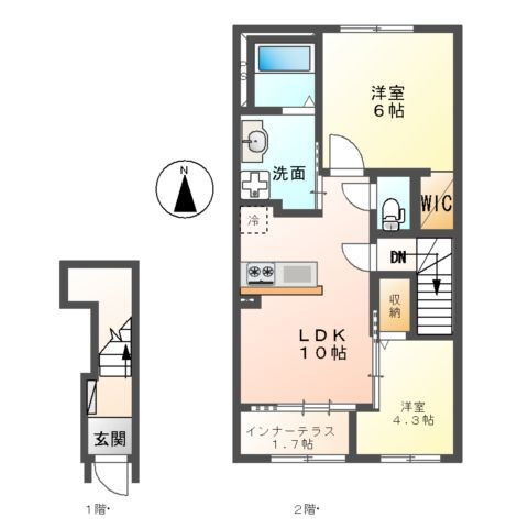 群馬県前橋市朝倉町 前橋大島駅 2LDK アパート 賃貸物件詳細
