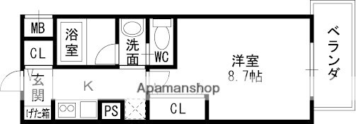 大阪府東大阪市下小阪１ 河内小阪駅 1K マンション 賃貸物件詳細
