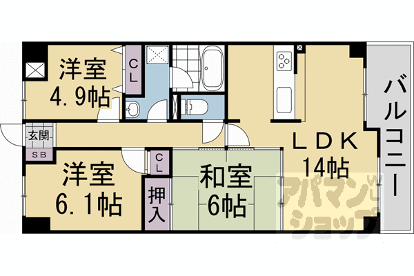 京都府京都市左京区聖護院山王町 神宮丸太町駅 3LDK マンション 賃貸物件詳細