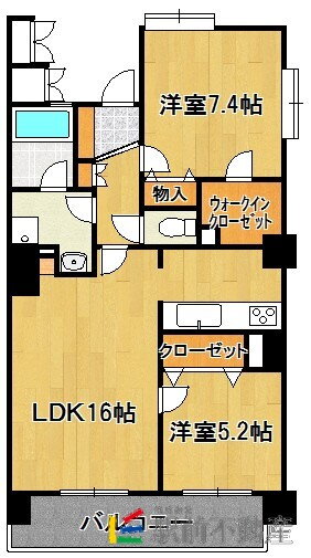ウェルリバービュー天神 7階 2LDK 賃貸物件詳細