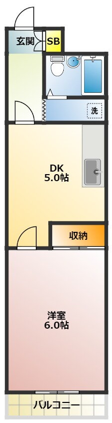 グリーンヒル 4階 1DK 賃貸物件詳細