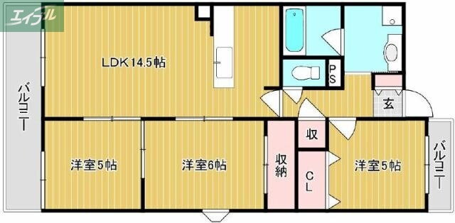 ソレアード御南 4階 3LDK 賃貸物件詳細