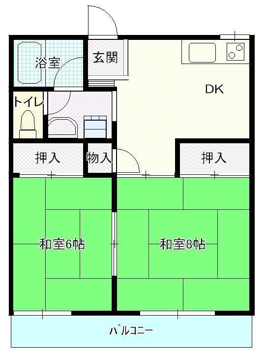 福島県郡山市開成５ 郡山駅 2DK アパート 賃貸物件詳細