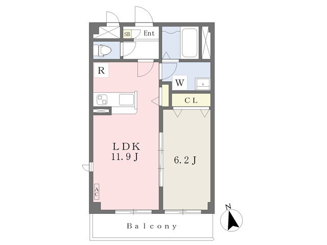 アンプルールフェール兒島 2階 1LDK 賃貸物件詳細