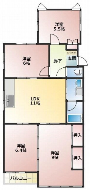 高知県高知市薊野中町 薊野駅 4DK マンション 賃貸物件詳細