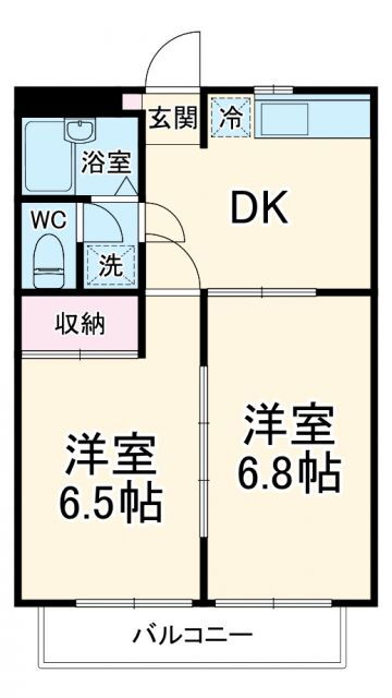 神奈川県大和市西鶴間５ 鶴間駅 2DK アパート 賃貸物件詳細