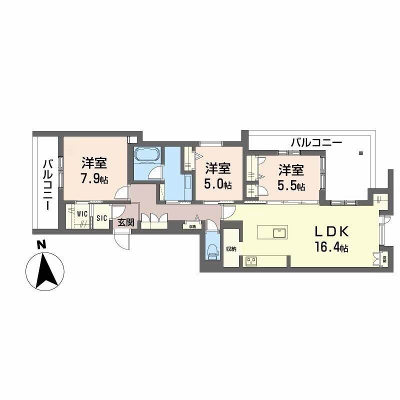 大阪府大阪市東成区大今里南６ 新深江駅 3LDK マンション 賃貸物件詳細