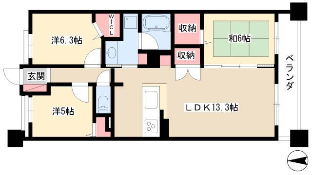 愛知県名古屋市中区丸の内３ 丸の内駅 3LDK マンション 賃貸物件詳細