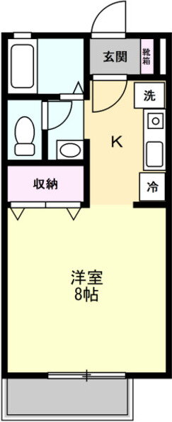 メゾンかがやきＩＩ 1階 1K 賃貸物件詳細