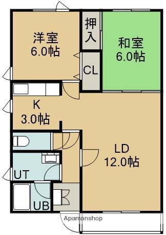 北海道函館市昭和３ 2LDK マンション 賃貸物件詳細