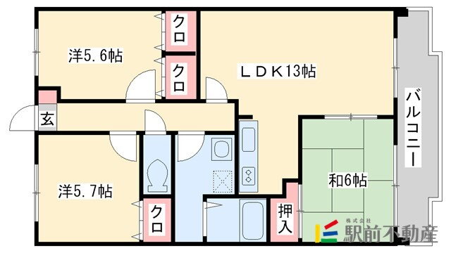 プレステージ塔原 4階 3LDK 賃貸物件詳細