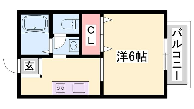 兵庫県姫路市御立中７ 姫路駅 1K アパート 賃貸物件詳細