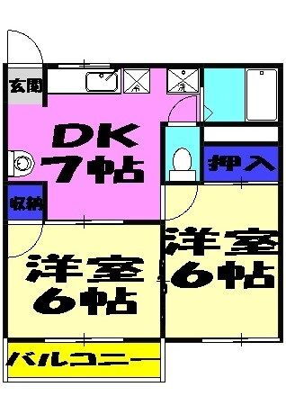 千葉県船橋市三山８ 京成大久保駅 2DK アパート 賃貸物件詳細