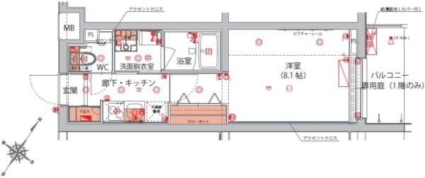 東京都新宿区北新宿１ 大久保駅 1K マンション 賃貸物件詳細