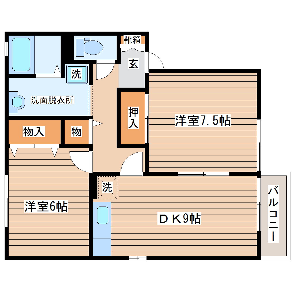 宮城県仙台市太白区郡山５ 太子堂駅 2DK アパート 賃貸物件詳細