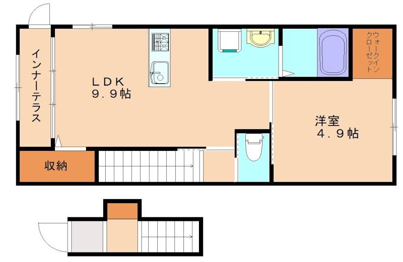 福岡県宗像市三郎丸６ 赤間駅 1LDK アパート 賃貸物件詳細
