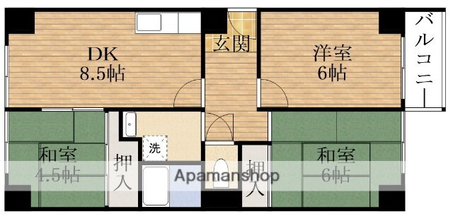 大阪府大阪市阿倍野区美章園２ 美章園駅 3DK マンション 賃貸物件詳細