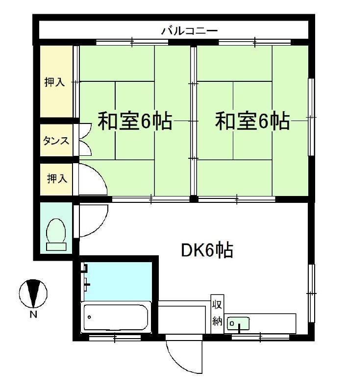 五月マンション 2階 2DK 賃貸物件詳細