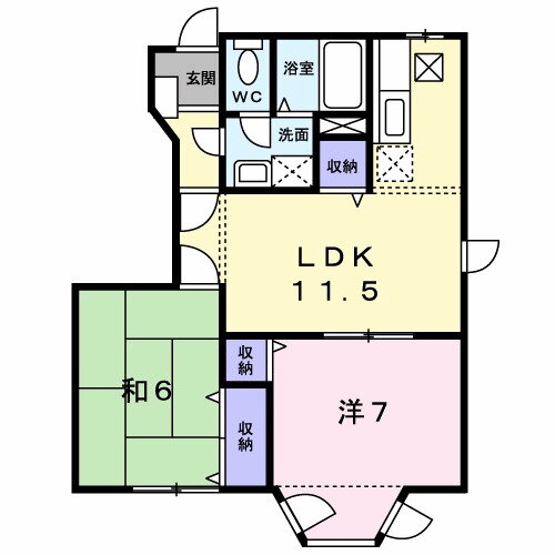 オルゴール 1階 2LDK 賃貸物件詳細