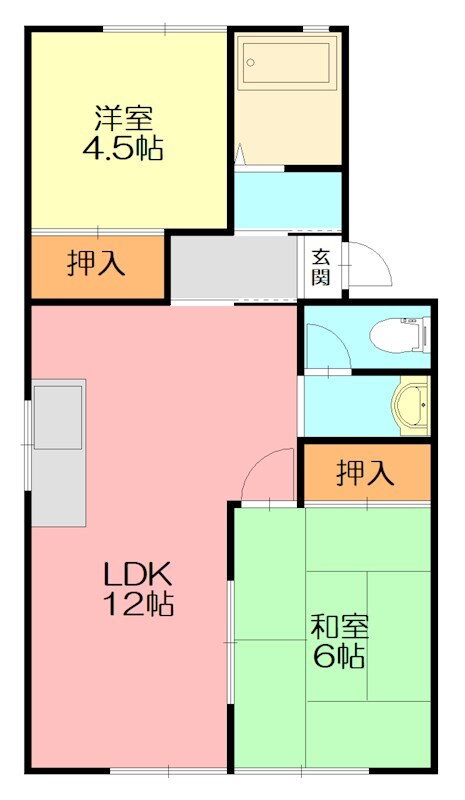 リバーサイドハイム 1階 2LDK 賃貸物件詳細