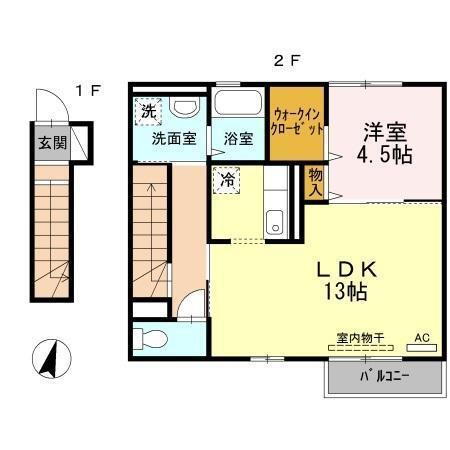 島根県松江市法吉町 松江駅 1LDK アパート 賃貸物件詳細