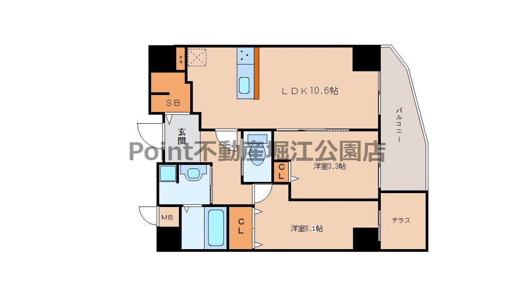 大阪府大阪市天王寺区大道４ 寺田町駅 2LDK マンション 賃貸物件詳細