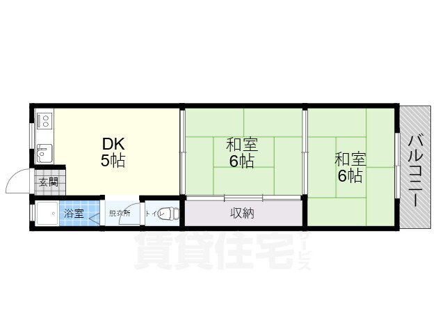 バーディハイツ 3階 2DK 賃貸物件詳細