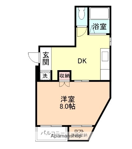 富山県富山市西荒屋 朝菜町駅 1DK アパート 賃貸物件詳細