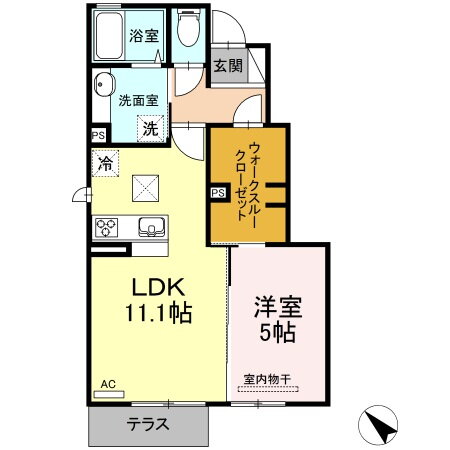 岡山県倉敷市西富井 西富井駅 1LDK アパート 賃貸物件詳細