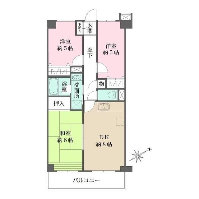 東京都品川区東大井２ 大井町駅 3DK マンション 賃貸物件詳細